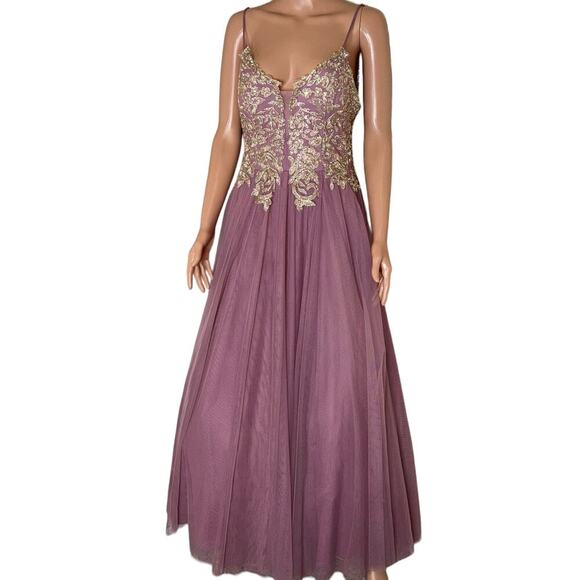 TLC Say Yes To The Prom Womens Juniors Embellished Open Back Evening Dress SZ 7 - Picture 2 of 12